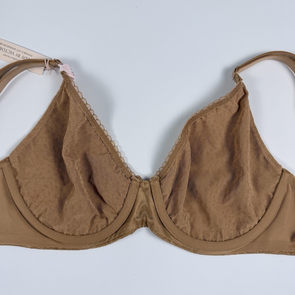 Victoria's Secret Body By Victoria Tan Floral Lace Demi Underwire Bra 32DD NWT - Picture 4 of 5